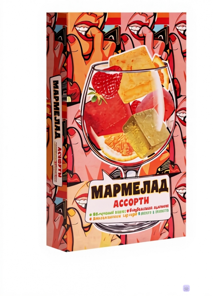 Мармелад АлкоАссорти(яблочный виски, клубничный просекко, апельсиновый вермут, лайм текила) 110г в Дальнегорске