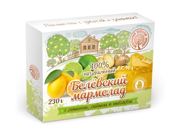 №2 Мармелад белевский "Лимон-лайм-имбирь" 230г  в Дальнегорске